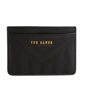 Ted Baker Ayani Quilted Black Leather Card Holder